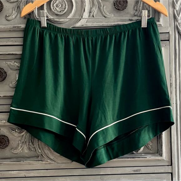 Eberjey Pajamas Sz L Ultra Soft PJ Shorts Comfy Gisele Relaxed Lounge Green NWOT - Picture 2 of 7